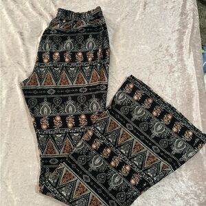 About A Girl Black and White Patterned Pants